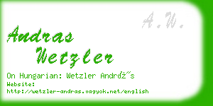andras wetzler business card